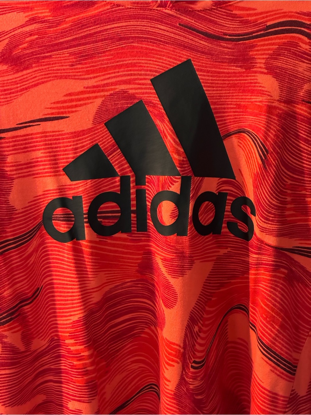 adidas Orange Regular Fit T-Shirt with Black Logo - Picture 4 of 4